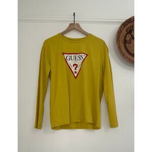 Guess Jean Unisex Mustard Long Sleeve Shirt